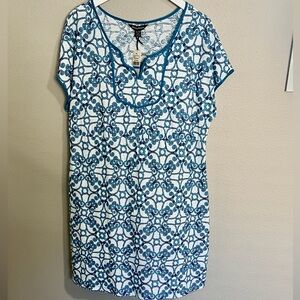 NWT Tommy Bahama Sophie Swirl Blue and White  Dress